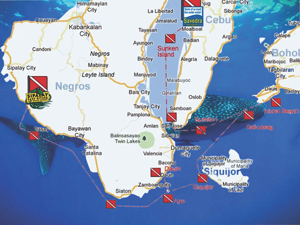Visayas Tauchsafari Map-Easy Diving