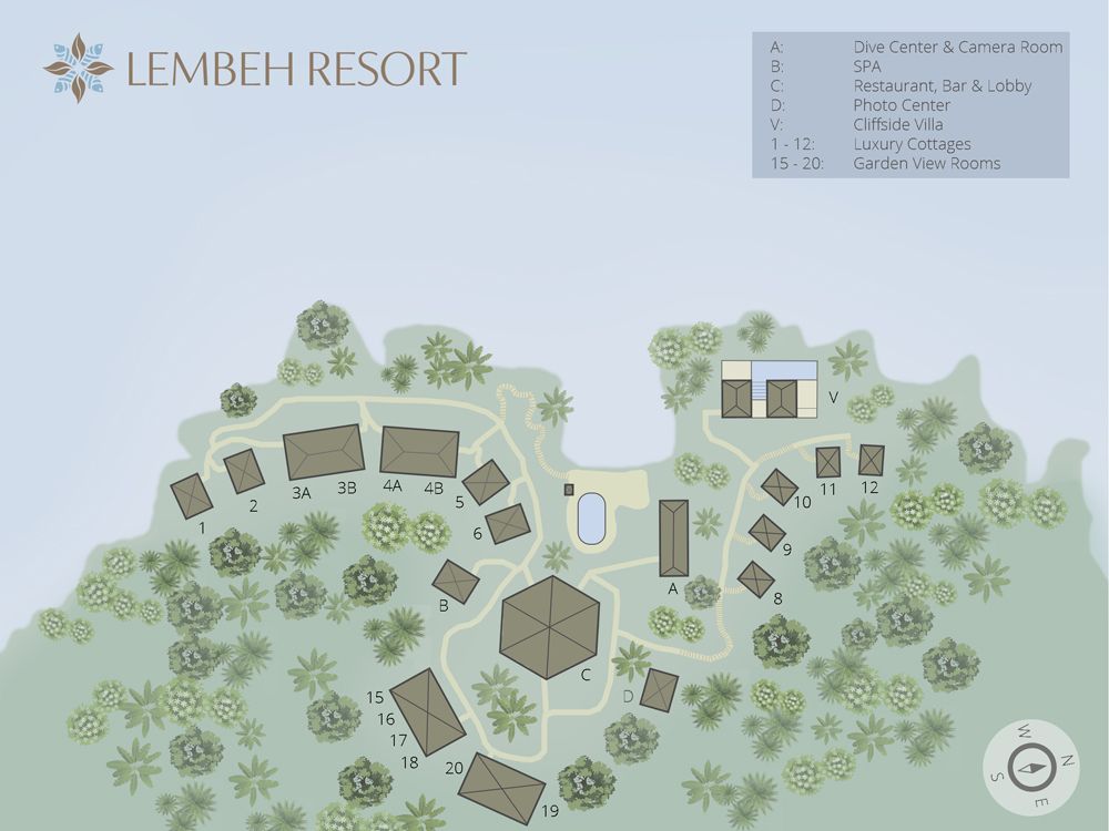 Lembeh Resort - Resort Map