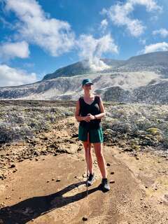 Lisa in der Sierra Negra beim Wandern